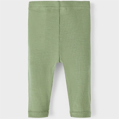 Lil'Atelier Oil Green Fable Slim Wool Leggings 2