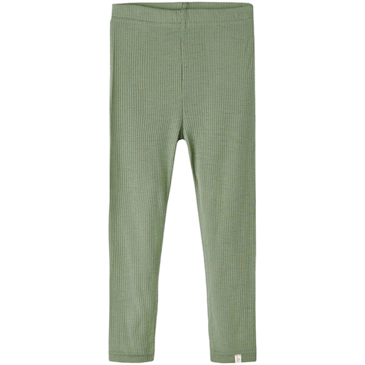 Lil'Atelier Oil Green Fable Slim Wool Leggings