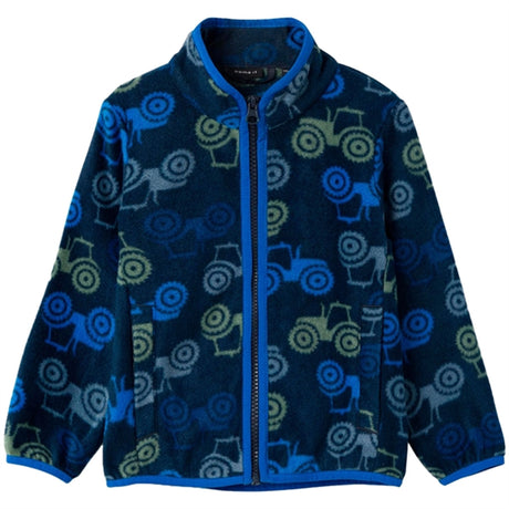 Name it Dark Sapphire Meeko Fleece Jacket AOP