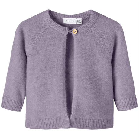 Name it Lavender Gray Lorina Knit Cardigan