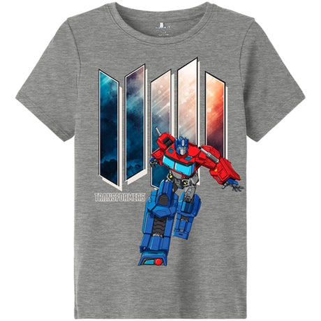 Name it Grey Melange Jim Transformers T-Shirt