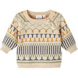 Name it Peyote Melange Ofolle Knit Blouse