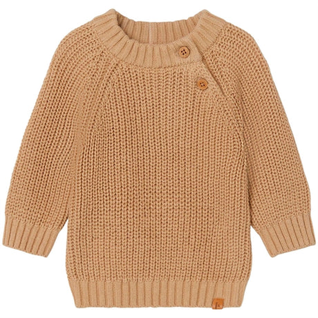 Lil'Atelier Warm Sand Emlem Knit Blouse