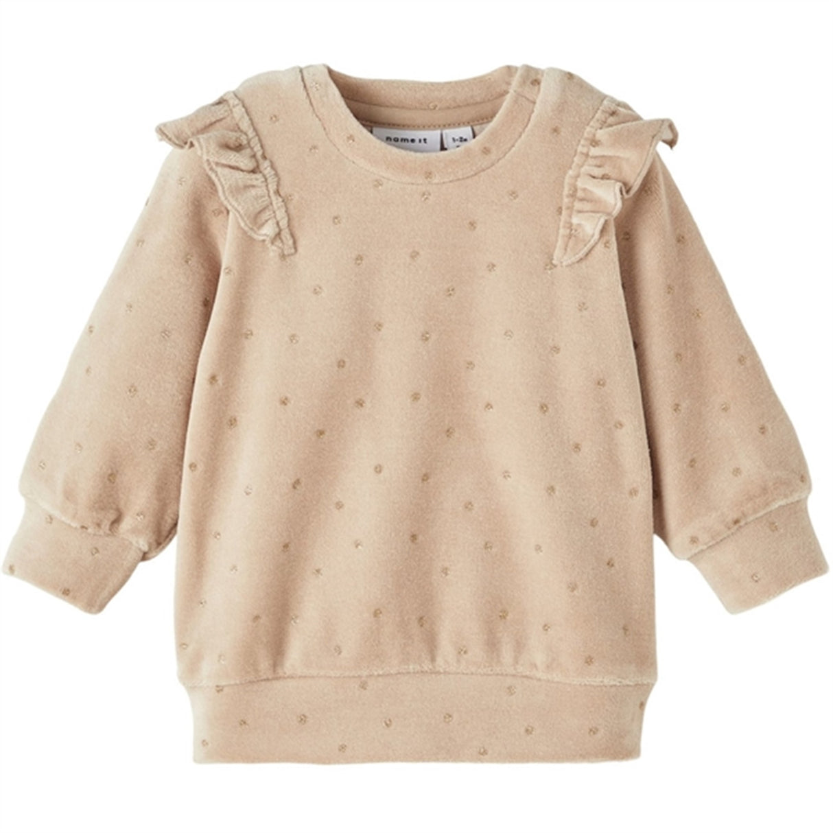 Name it Oxford Tan Noya Velour Blouse