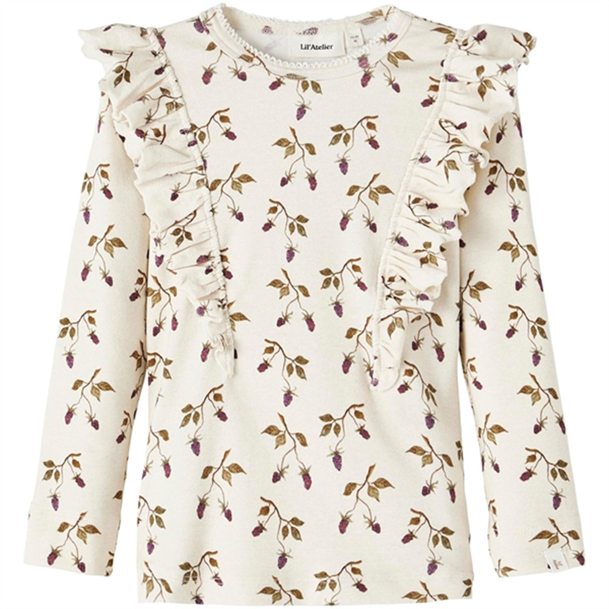 Lil'Atelier Turtledove/Berry Gaya Slim Blouse