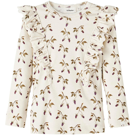 Lil'Atelier Turtledove/Berry Gaya Slim Blouse