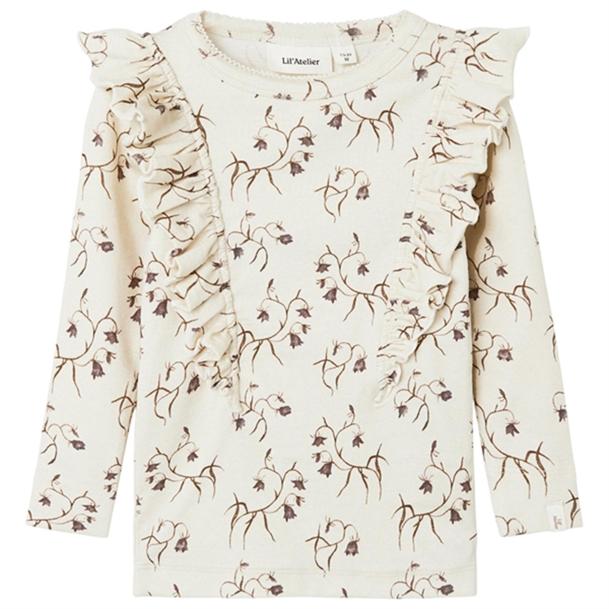 Lil'Atelier Turtledove/Flower Gaya Slim Blouse