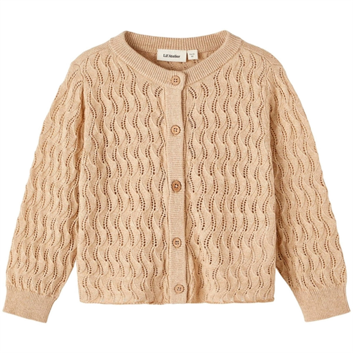 Lil'Atelier Warm Sand Nina Loose Knit Cardigan