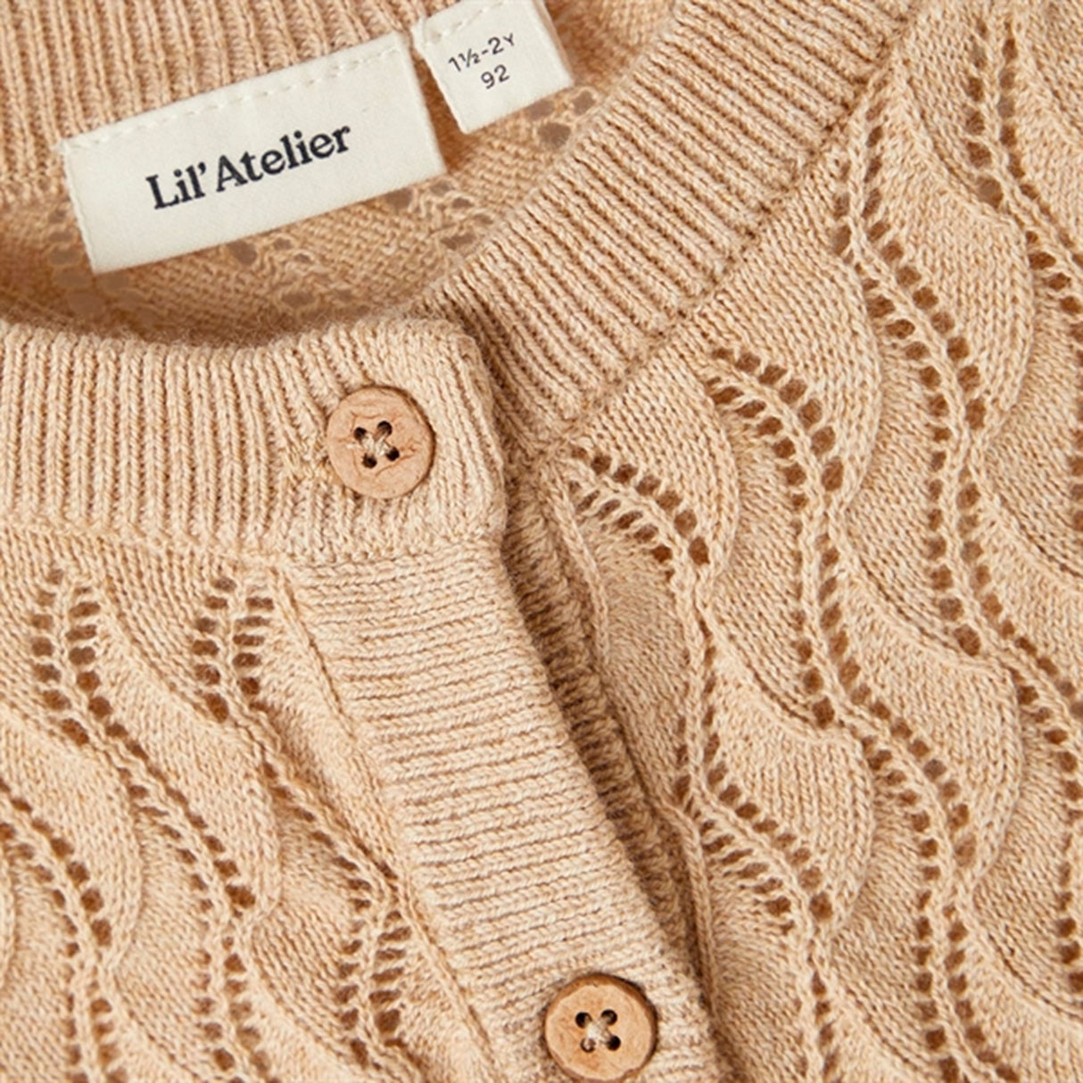 Lil'Atelier Warm Sand Nina Loose Knit Cardigan 4