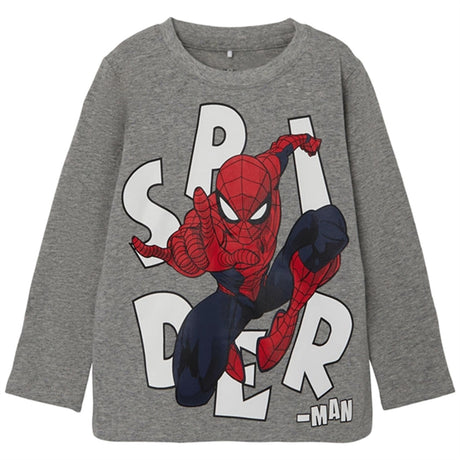 Name it Grey Melange Journey Spiderman Blouse