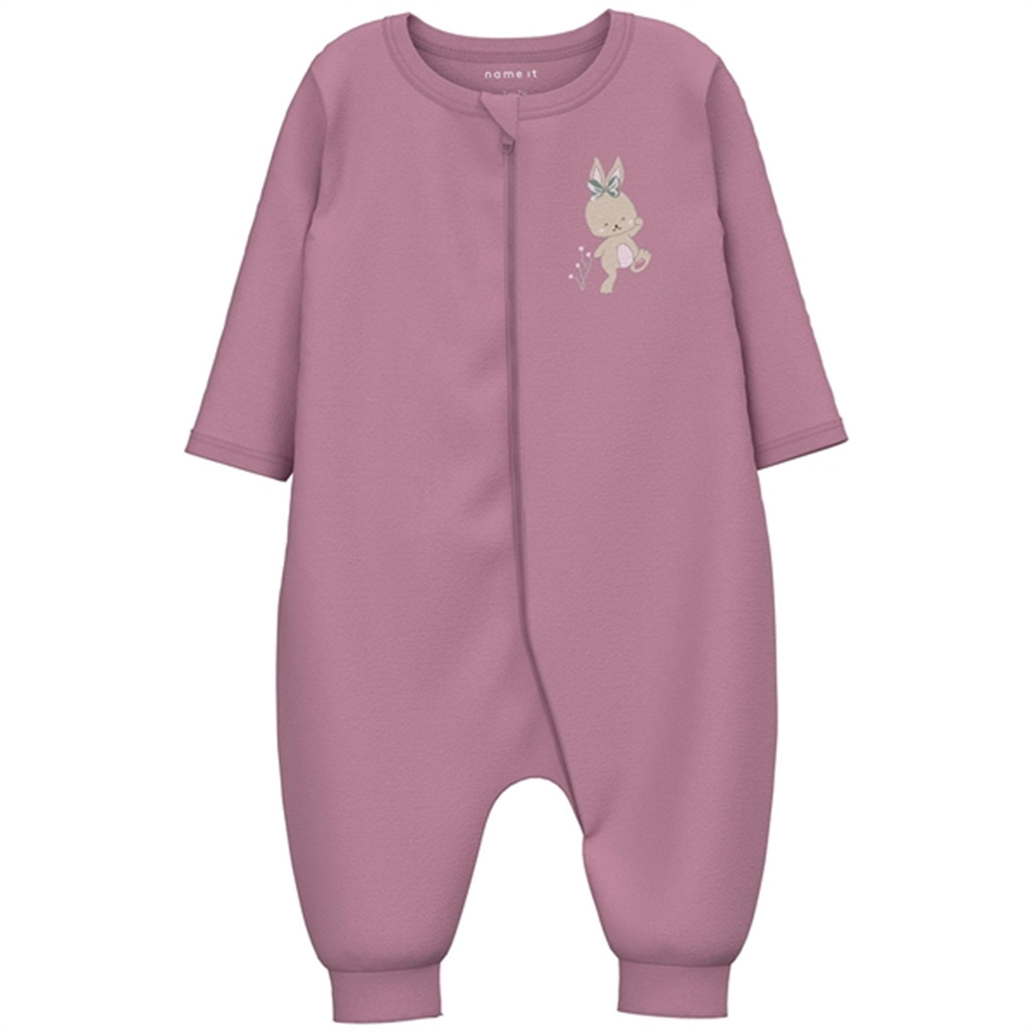 Name it Orchid Haze Nightsuit with Zipper Rabbit Noos