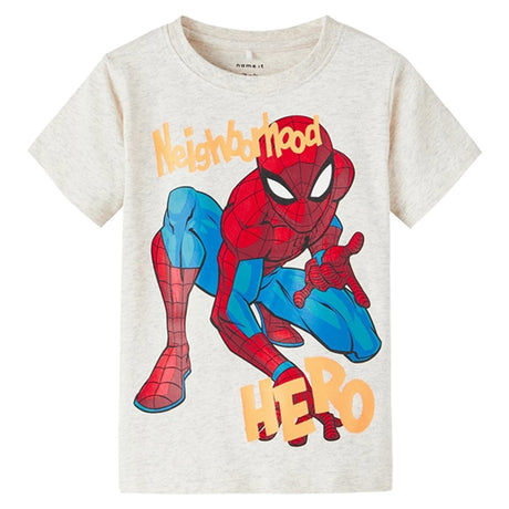 Name it Light Grey Melange Malfi Spiderman T-Shirt