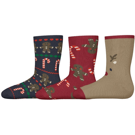 Name it Jester Red Richristmas Socks 3-pack