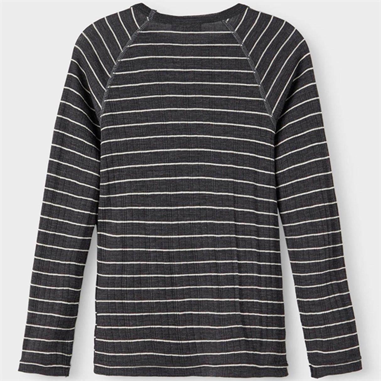 Name it Blue Graphite Stripes Wang Wool Needle Stripe Blouse 2