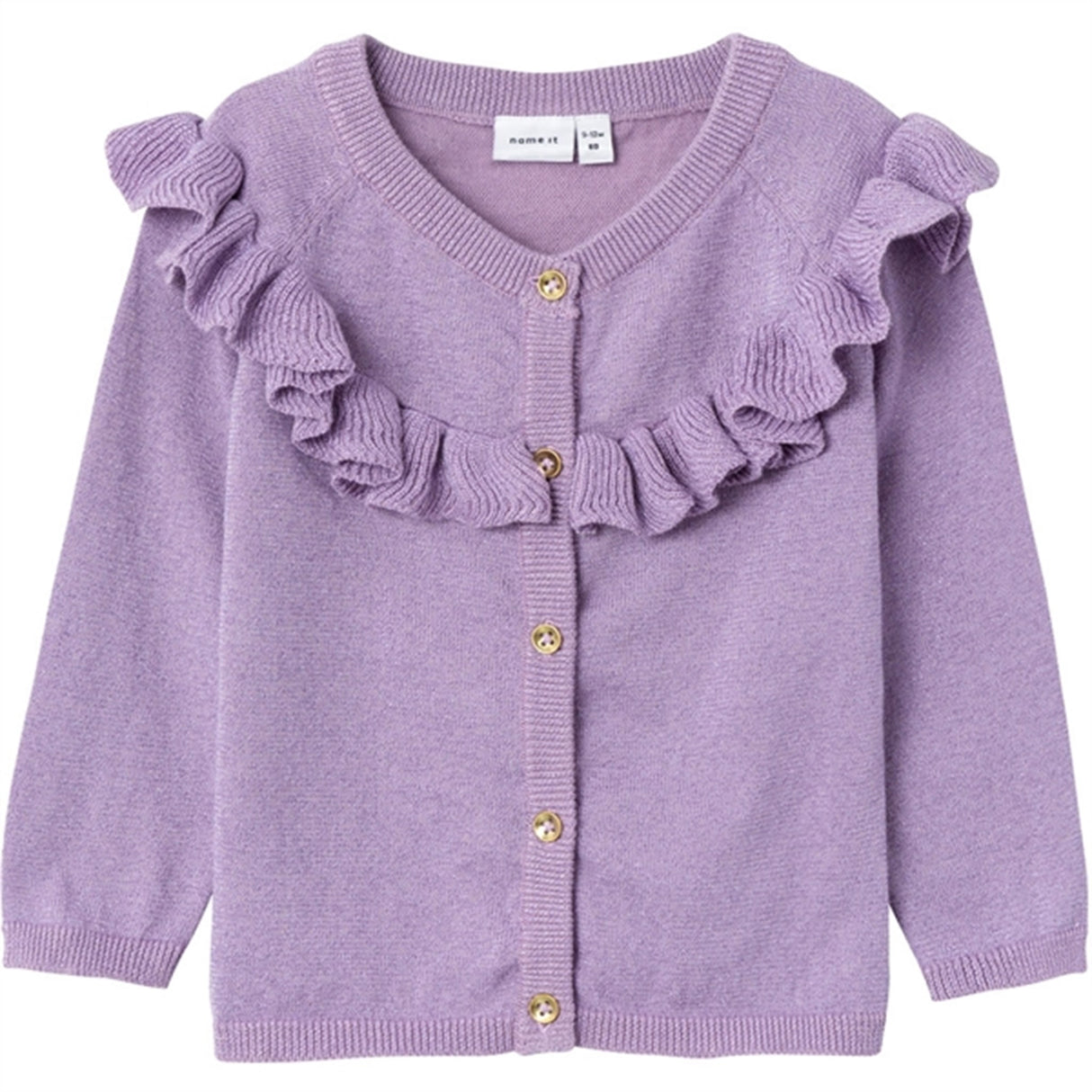 Name it Lavender Mist Resine Knit Cardigan