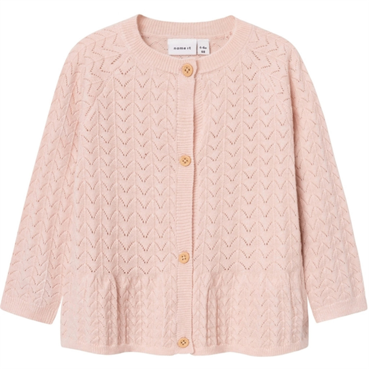 Name it Rose Smoke Remille Knit Cardigan