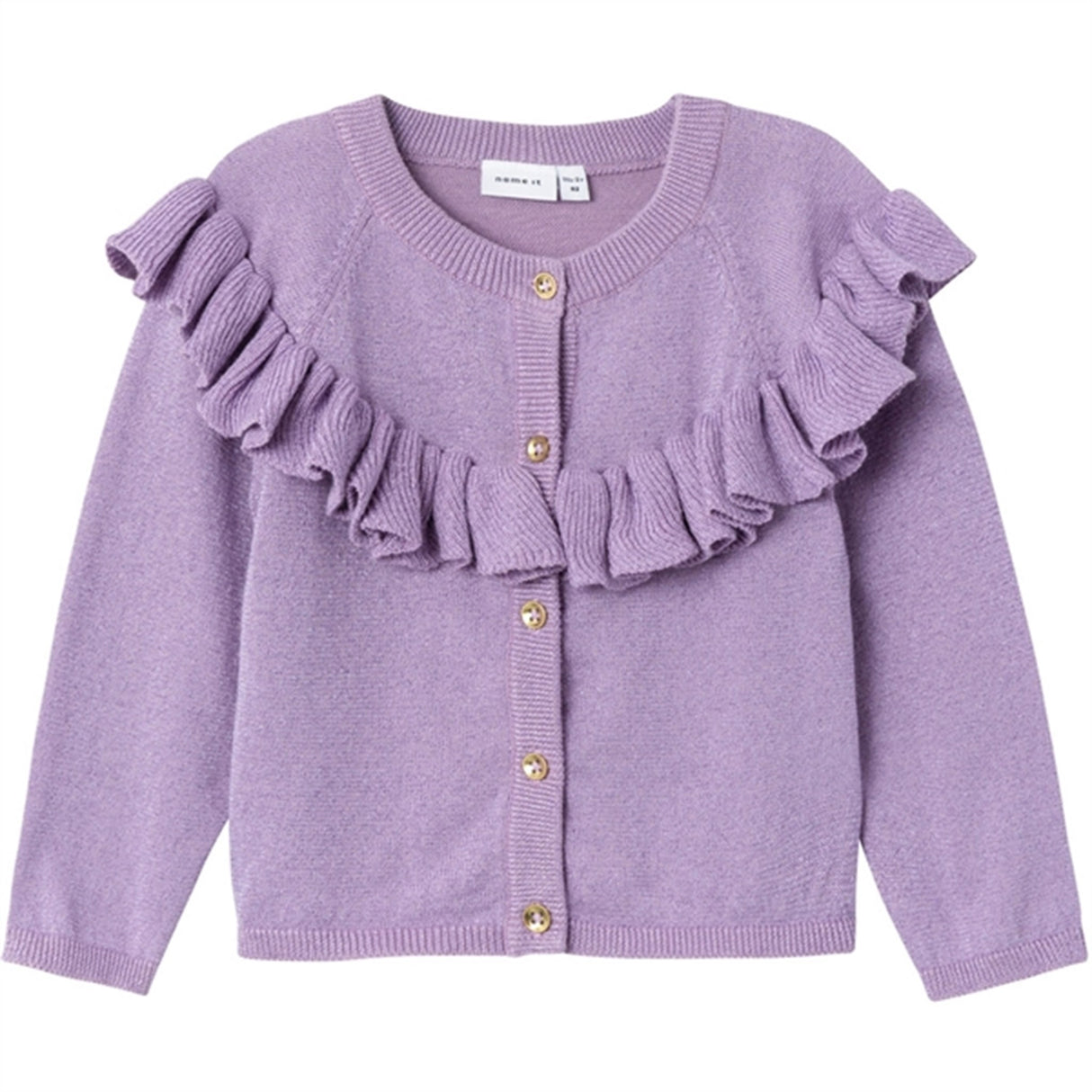 Name it Lavender Mist Resine Knit Cardigan