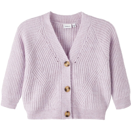 Name it Lavender Mist Retulle Knit Cardigan