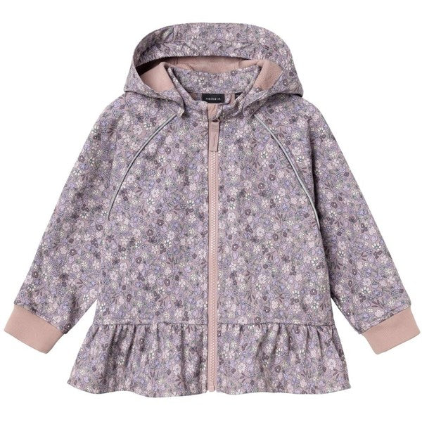 Name it Deauville Mauve Alfa08 Softshell Jacket Small Flower