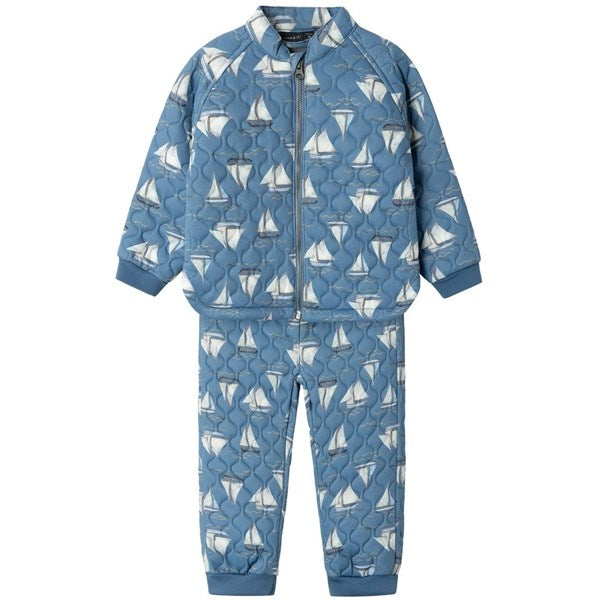 Name it Coronet Blue Moon Quilted Set Boats