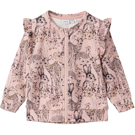 Name it Rose Smoke Regine Sweat Cardigan