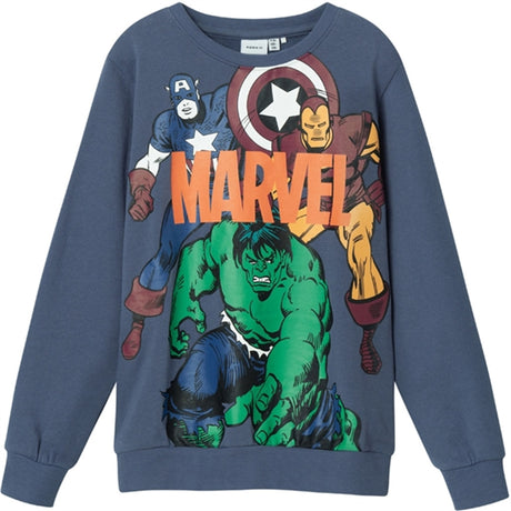 Name it Bijou Blue Norman Marvel Sweatshirt