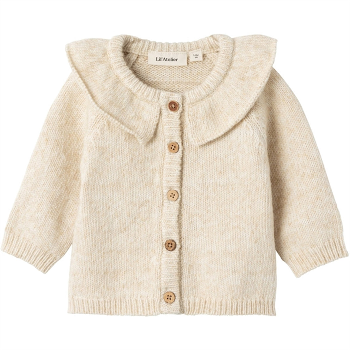 Lil'Atelier Wood Ash Melange Rila Strik Cardigan