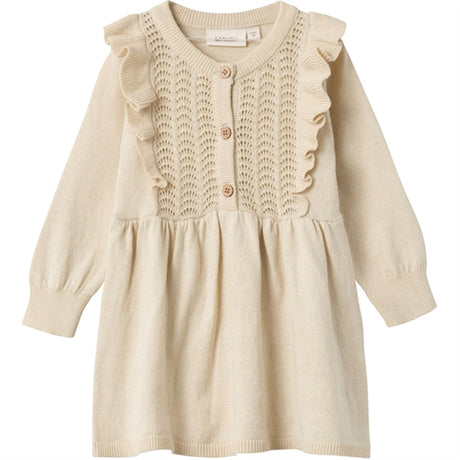 Lil'Atelier Wood Ash Gliva Knit Dress