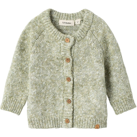 Lil'Atelier Loden Green / Melange Solvej Knit Cardigan