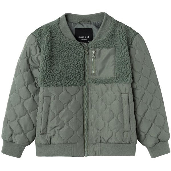 Name it Agave Green Member Quilted Jacket