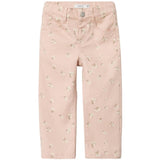 Name it Sepia Rose Floral Rose Straight Twill Pants