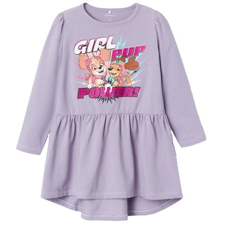 Name it Lavender Gray Amari Paw Patrol Dress