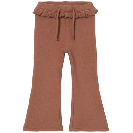 Lil'Atelier Carob Brown Thora Slim Bootcut Leggings