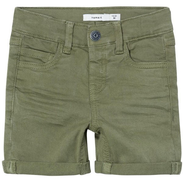 Name it Deep Lichen Green Silas Isak Twill Shorts