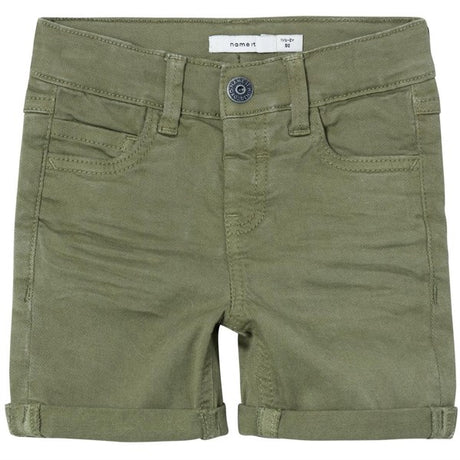 Name it Deep Lichen Green Silas Isak Twill Shorts