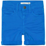 Name it Electric Blue Lemonade Silas Isak Twill Shorts