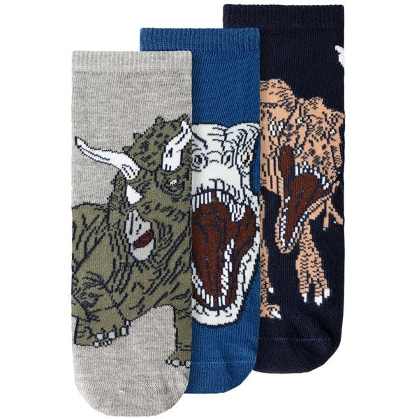 Name it Dark Sapphire Maclin Jurassic Socks 3-pack