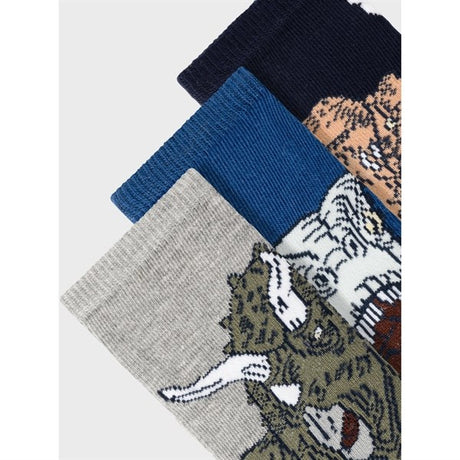 Name it Dark Sapphire Maclin Jurassic Socks 3-pack 2