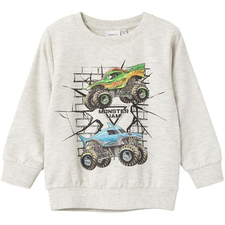 Name it Light Grey Melange Faustin Monster Jam Sweatshirt