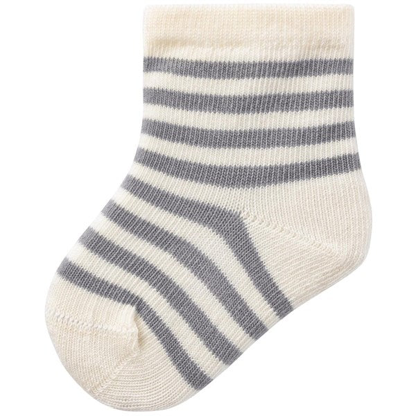 Lil'Atelier Silver Filigree Elove Stripe Socks