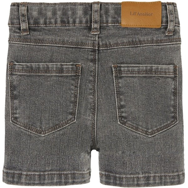 Lil'Atelier Light Grey Denim Ryan Regular Shorts 3