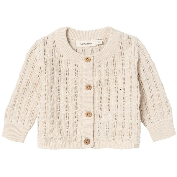 Lil'Atelier Sandshell Fauci Knit Cardigan