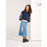 Name it Medium Blue Denim Kylie Wide Long Denim Skirt 2