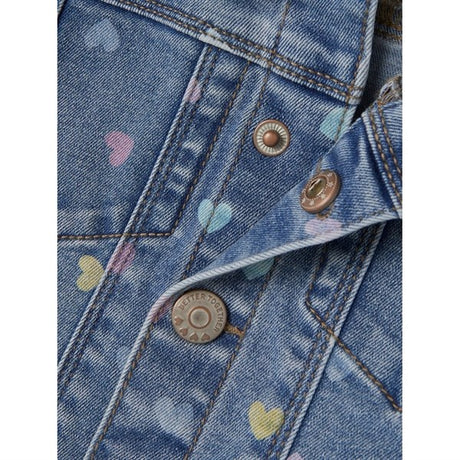 Name it Medium Blue Denim Hearts Rosa Denim Vest