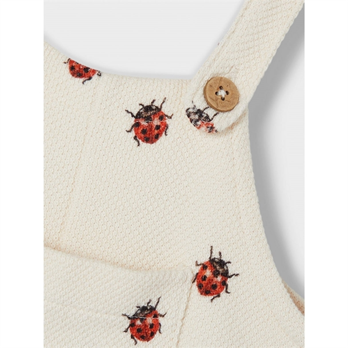 Lil'Atelier Whitecap Gray Ladybugs Ronja Sweat Overalls 3