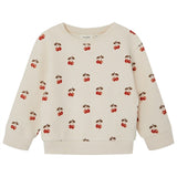 Lil'Atelier Whitecap Gray Cherries Ronja Sweatshirt