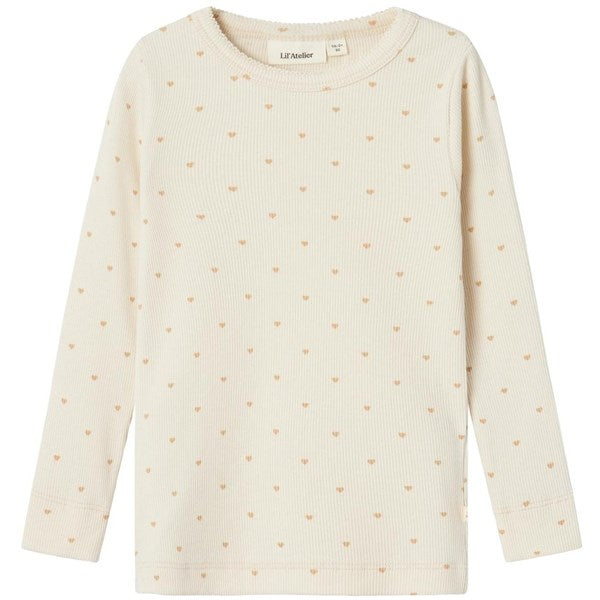 Lil'Atelier Turtledove Heart Gago Slim Blouse Noos