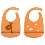 Done by Deer Silicone Bib 2-pack Raffi Mustard