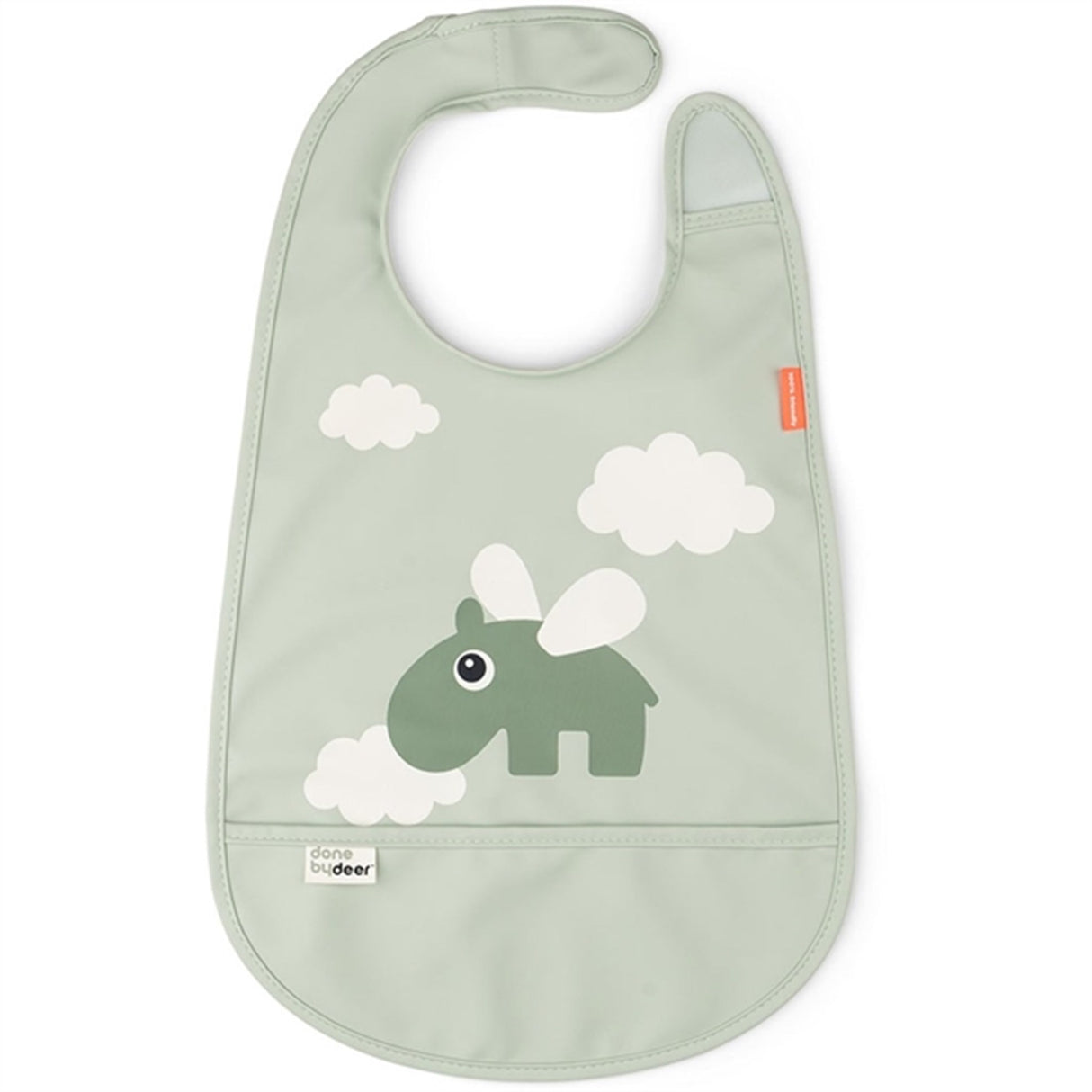 Done by Deer Bib Happy Clouds Green