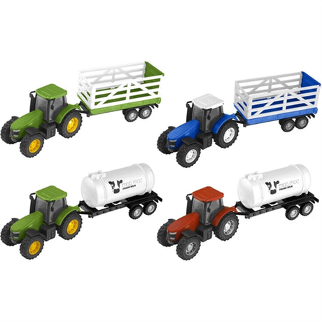 Teamsterz Tractor and Trailer Green Milk Tank 2